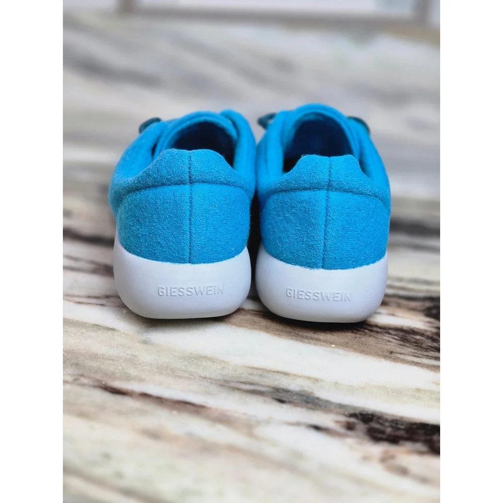 Giesswein Merino Runners Turquoise‎ Blue Wool Sneakers Mens 6 Womens 7.5 EU 38